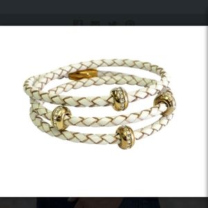 Triple Leather Wrap Bracelet